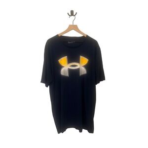 Under Armour Mens XXL Tall Blue Graphic Logo Loose‎ Fit T Shirt